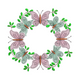 Butterfly Wreath Embroidery Design, Instant Download