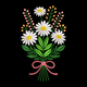Beautiful Daisy Flower Bouquet Embroidery Design