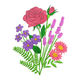 Beautiful Floral Bouquet Embroidery Design, Machine Embroidery Pattern, Instant Download