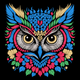 Beautiful Floral Owl Embroidery Design, Machine Embroidery Pattern, Instant Download