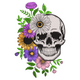 Floral Skull Embroidery Design, Day of the Dead Machine Embroidery Pattern, Instant Download