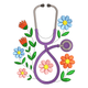 Beautiful Floral Stethoscope Embroidery Design, Machine Embroidery Pattern, Instant Download