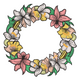 Beautiful Floral Wreath Embroidery Design, Instant Download
