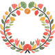 Floral Wreath Embroidery Design V2, Instant Download
