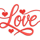 Beautiful Love Script Embroidery Design, Cursive Word Art Pattern