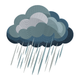 Beautiful Rain Cloud Embroidery Design, Machine Embroidery Pattern, Instant Download