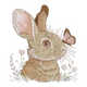 Realistic Bunny Embroidery Design, Woodland Rabbit Machine Embroidery Pattern, Instant Download