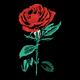 Realistic Red Rose Embroidery Design, Botanical Machine Embroidery Pattern, Instant Download