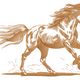 Beautiful Running Horse Embroidery Design, Instant Download