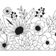 Wildflower Bouquet Embroidery Design, Machine Embroidery Pattern, Instant Download