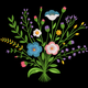 Beautiful Wildflower Bouquet Machine Embroidery Design