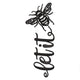 Bee It Script Embroidery Design, Instant Download
