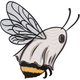 Bee Moth Hybrid Embroidery Design, Instant Download