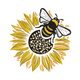 Bee & Sunflower Embroidery Design, Instant Download