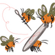 Bee and Needle Embroidery Design, Instant Download