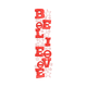 Believe Vertical Christmas Embroidery Design, Instant Download