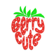 Berry Cute Strawberry Word Embroidery Design, Instant Download