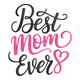 Best Mom Ever Embroidery Design, Script Heart Machine Embroidery Pattern, Instant Download