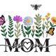 Best Mom Floral Garden Embroidery Design, Garden Scene Machine Embroidery Pattern, Instant Download