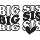 Big Sis Word Art Embroidery Design, Instant Download