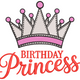 Birthday Princess Embroidery Design, Instant Download