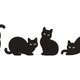 Black Cats Silhouette Embroidery Design, Instant Download