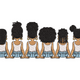 Black Girl Natural Hairstyles Embroidery Design, Instant Download