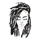 Black Woman Dreadlocks Embroidery Design, Afro Portrait Embroidery