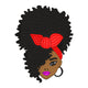 Black Woman Natural Hair Embroidery Design, Instant Download
