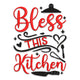 Bless This Kitchen Embroidery Design, Instant Download