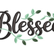 Blessed Script Embroidery Design, Instant Download