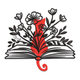 Blooming Knowledge Floral Book Embroidery Design, Instant Download