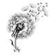 Blowing Dandelion Seeds Embroidery Design, Instant Download