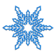 Blue Snowflake Embroidery Design, Classic Winter Machine Embroidery Pattern, Instant Download