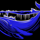Blue Whale Embroidery Design, Ocean Marine Life Machine Embroidery Pattern, Instant Download