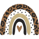 Boho Animal Print Rainbow Embroidery Design, Instant Download
