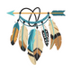 Boho Feather Arrow Embroidery Design, Instant Download