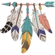 Boho Feather Arrow Embroidery Design, Machine Embroidery Pattern, Instant Download