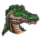 Bold Alligator Head Embroidery Design, Instant Download