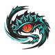 Bold Dragon Eye Embroidery Design, Instant Download