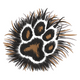 Bold Furry Paw Print Embroidery Design, Pet Lover Machine Embroidery Pattern, Instant Download