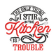 Bold Kitchen Quote Embroidery Design, Instant Download