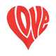 Bold Love Heart Embroidery Design, Valentine Pattern, Instant Download