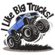 Bold Monster Truck Embroidery Design, Kids Vehicle Machine Embroidery