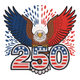 Bold Patriotic Eagle 250 Embroidery Design, Machine Embroidery Pattern, Instant Download