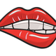 Bold Red Lips Embroidery Design V2, Instant Download