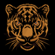 Bold Tiger Face Embroidery Design, Wildlife Animal Pattern, Instant Download