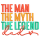 Bold Typography Father's Day Quote Embroidery Design, Instant Download