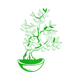 Bonsai Fruit Tree Embroidery Design, Instant Download