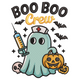 Boo Boo Crew Nurse Ghost Embroidery Design, Instant Download